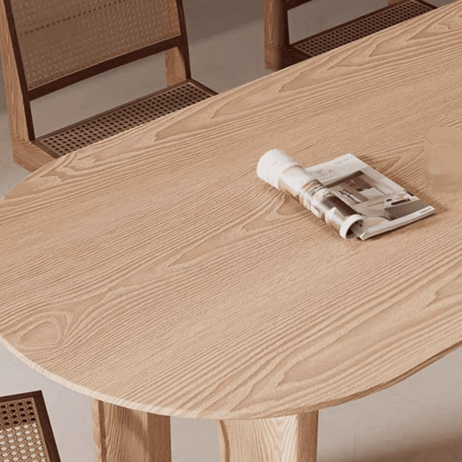 Natural/Espresso Finish/Sand Natural Pine Wood Dining Table for 9 People/for 6 thumbnail 5