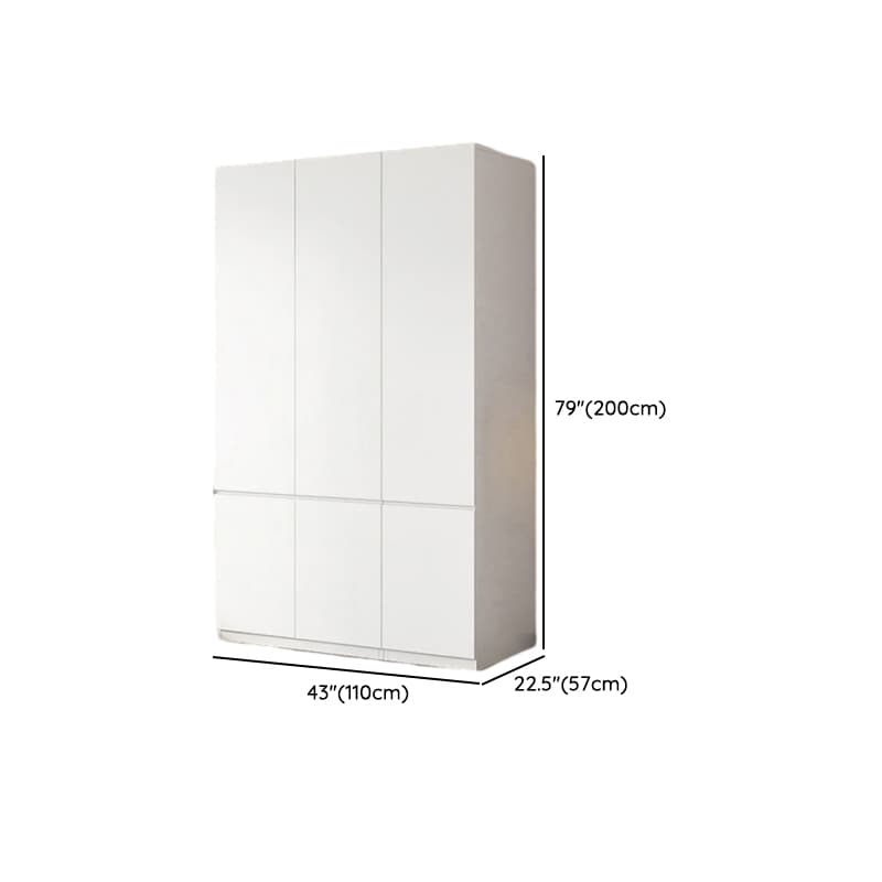 White Contemporary Alloy Cabinet Armoire with 3/6/9 Drawers, Flexible Shelf, and Hanging Rod thumbnail 38