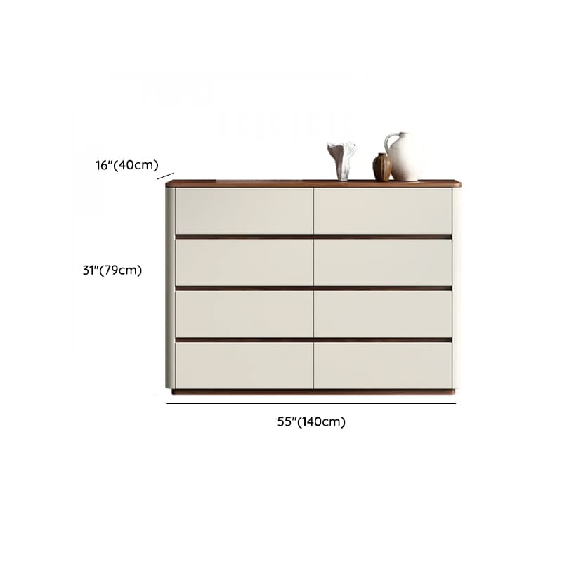 Off-White Simplistic Composite Wood Double Dresser/Bachelor Chest/Lingerie Chest with 8/6/3 Drawers in Horizontal/Vertical Orientation thumbnail 21