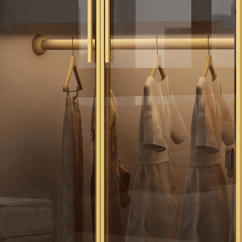 Chalk Minimalist Laminate Cabinet Armoire with Soft Close Drawer, Soft Close Door, Interior Shelves, and Clothing Rod thumbnail 5