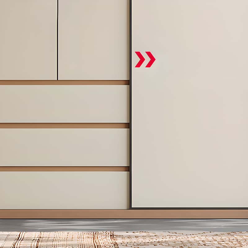 Multi-Color Simple Lumber Wardrobe Closet with Soft Close Drawer, Soft Close Door, Interior Shelves, and Clothing Rod thumbnail 4