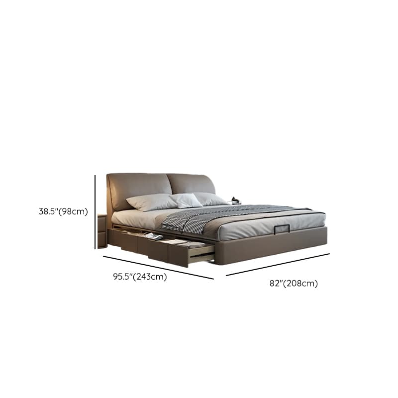 Storage Included Panel Bed with 3 Storage Boxes, Pine Wood Frame, and Sponge Upholstery thumbnail 19