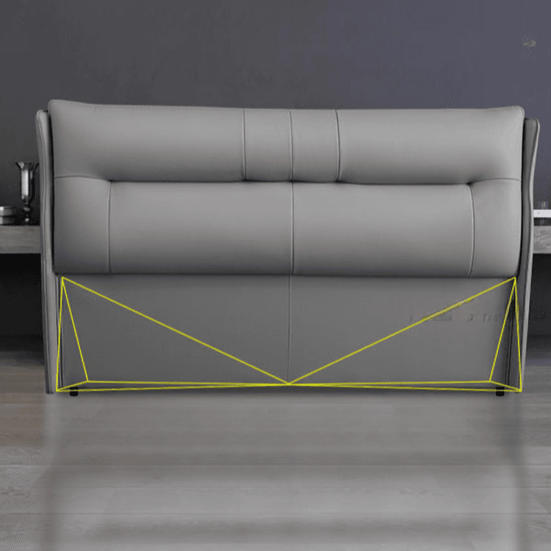 Modish No Distressing Timber Wingback Headboard with Rectangle Shape for King/Queen/Full Bed, Featuring Sponge Upholstery and Standard Height thumbnail 7