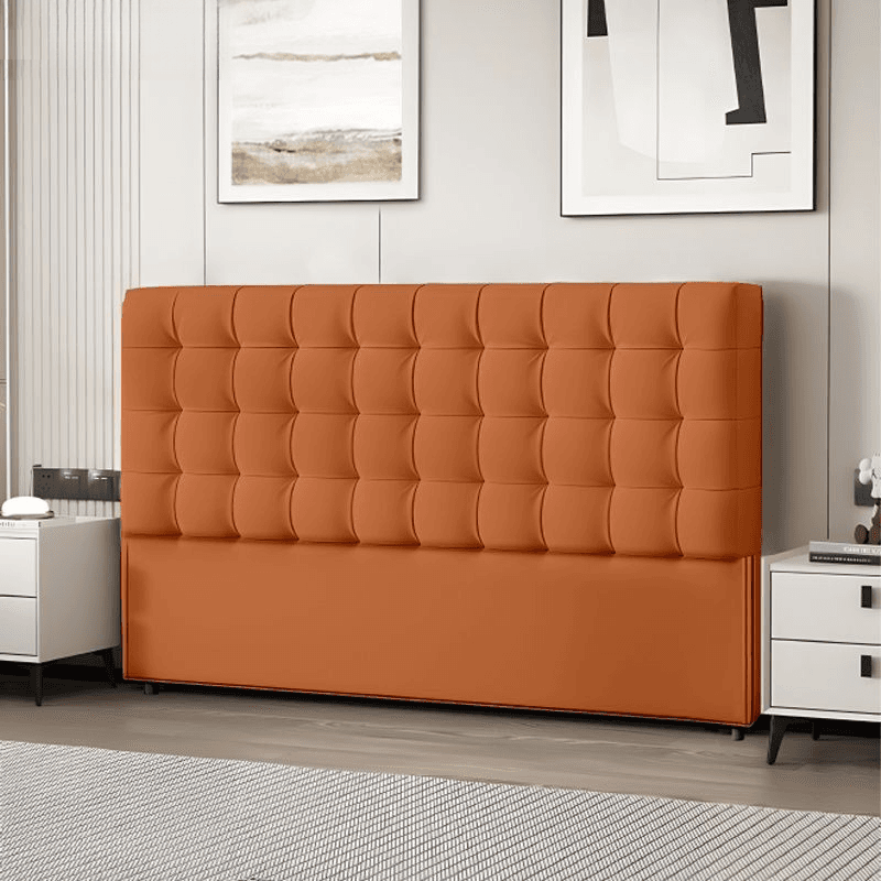 Modish No Distressing Button-tufted Panel Headboard in Rectangle Shape for King/Queen/Full Bed with Sponge Upholstery Fill and Standard Height thumbnail 7