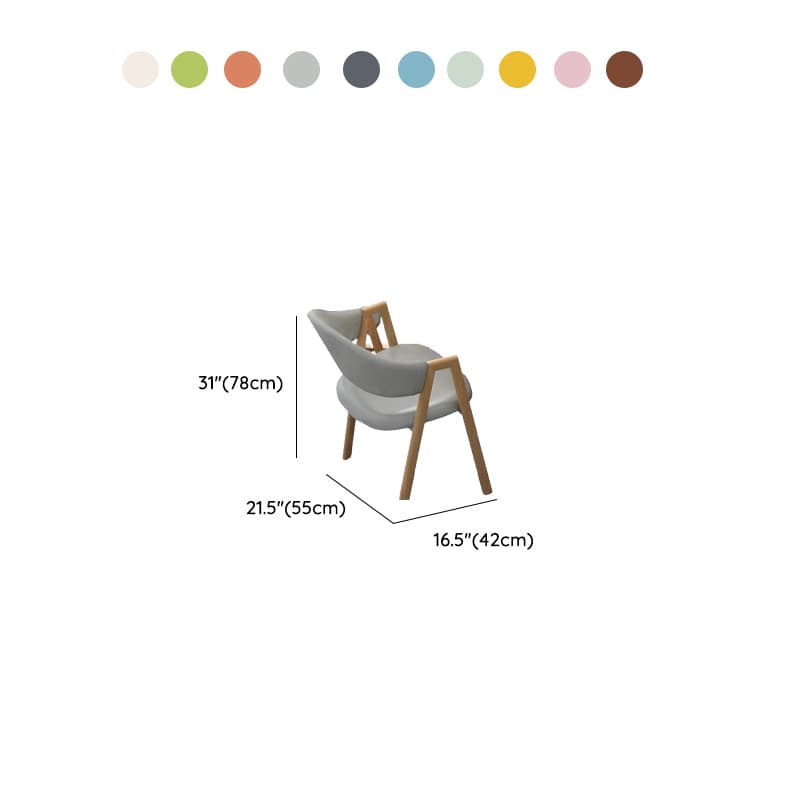 Dining Table Set with Sleighing Base and Fixed Table, Featuring Padded Chair with Back and Armrest, 5-piece Unfinished thumbnail 15
