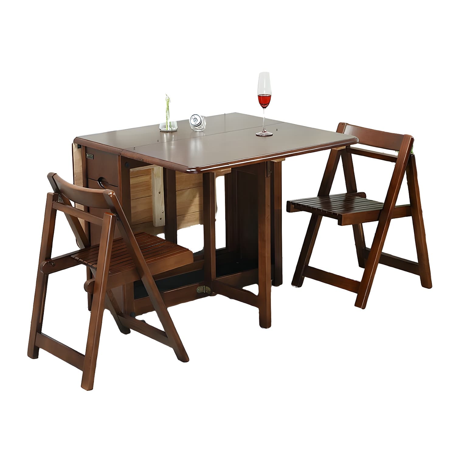 Trendy Collapsible Solid Wood Dining Set Non-adjustable Standard Height thumbnail 12