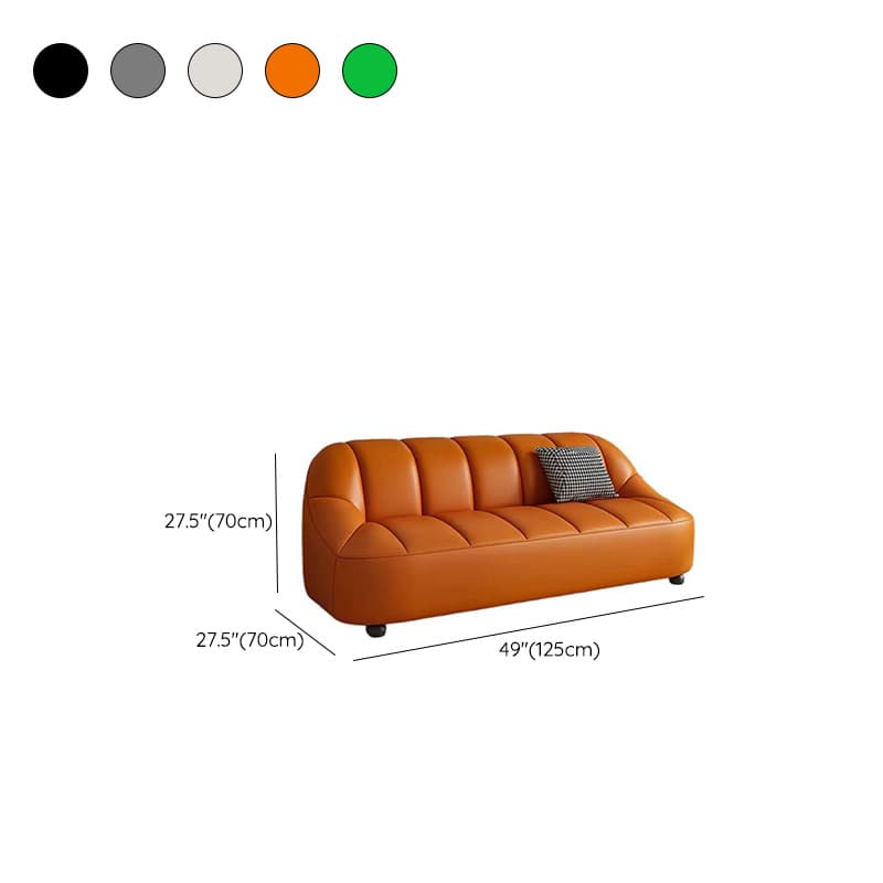Tear Resistant Sofa Couch/Loveseat in PU Material with Black/Grey/Ivory Upholstery and 1 Pillow thumbnail 12