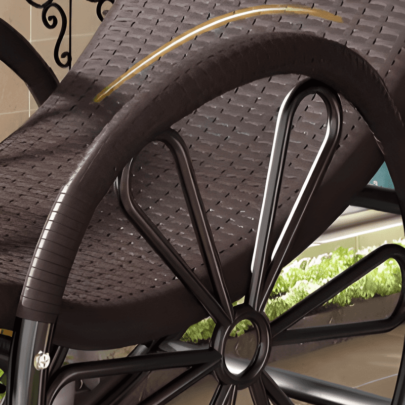 Simple Scratch-tolerant Cane Porch Rocker with Round Arm thumbnail 15