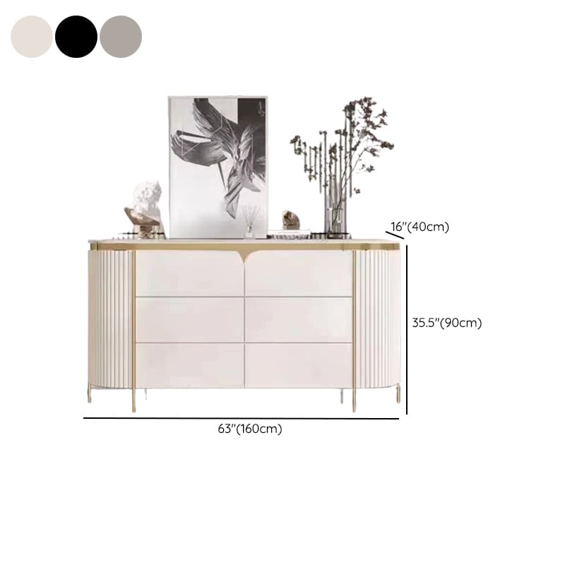 Glamorous Ground Sideboard with Standard/Narrow Size, 1 Shelf, Cabinets, Sintered Stone Countertop, and 2 Doors thumbnail 19