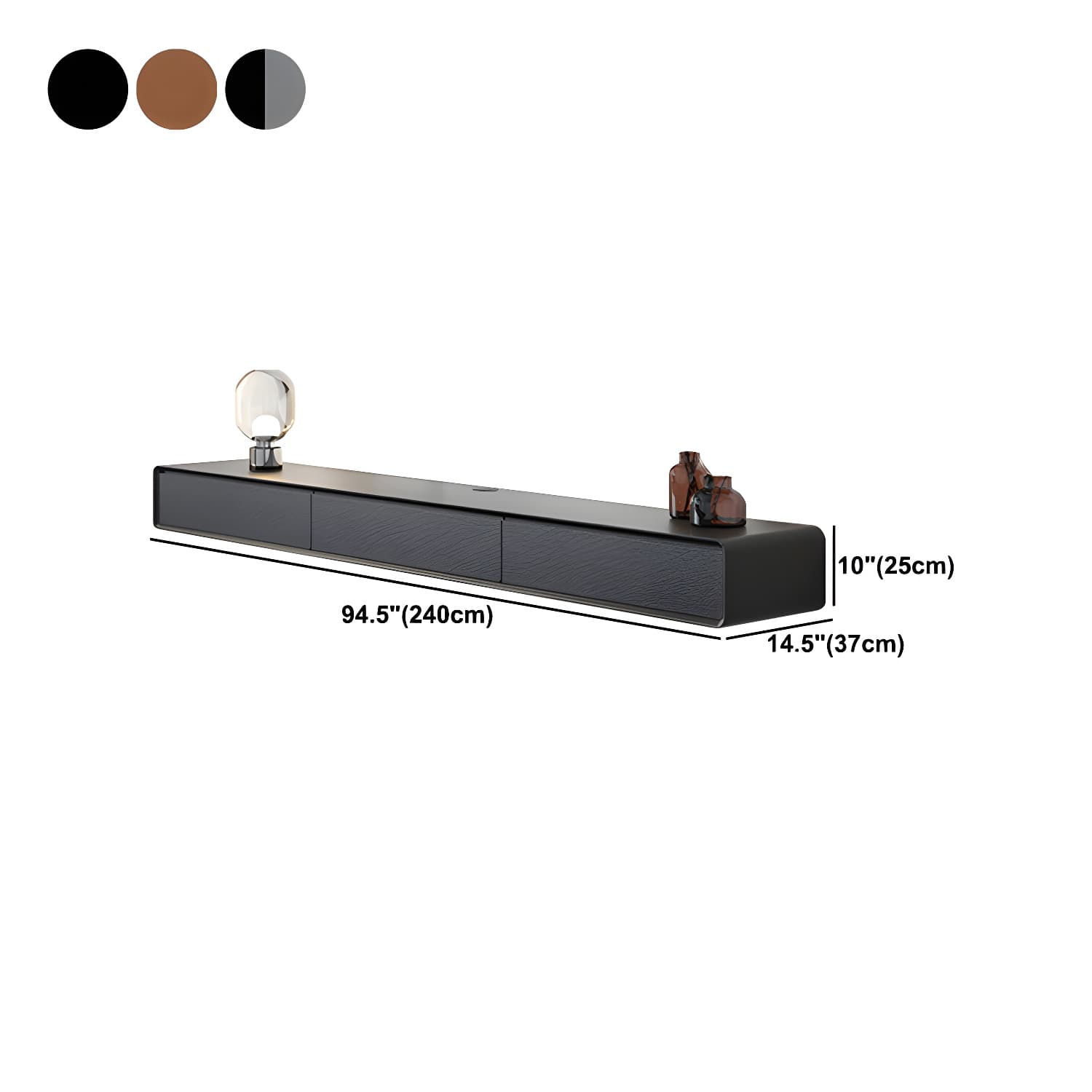 3 Doors Scandinavian TV Media Stand Wall-mounted TV Media Console thumbnail 13