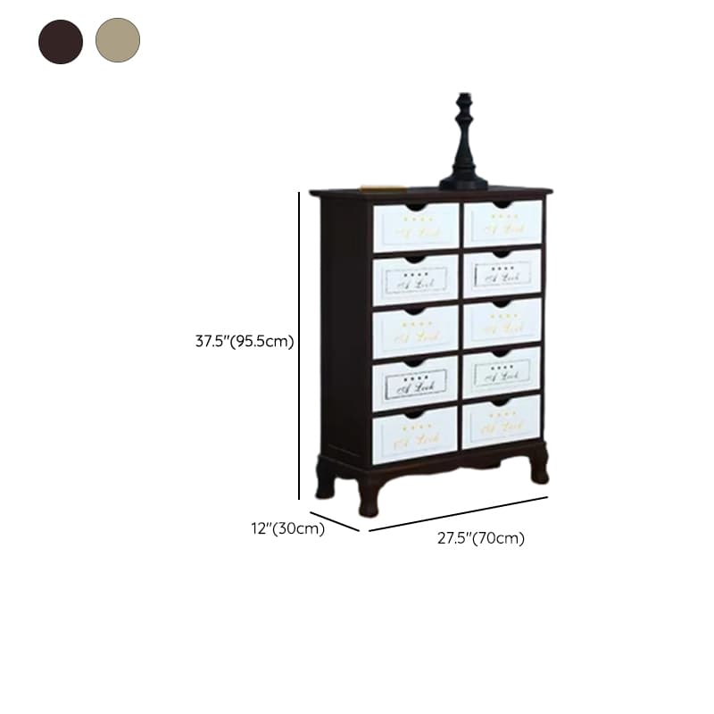 French Wood Vertical Console Dresser with 9 Drawers/7 Drawers/10 Drawers thumbnail 36