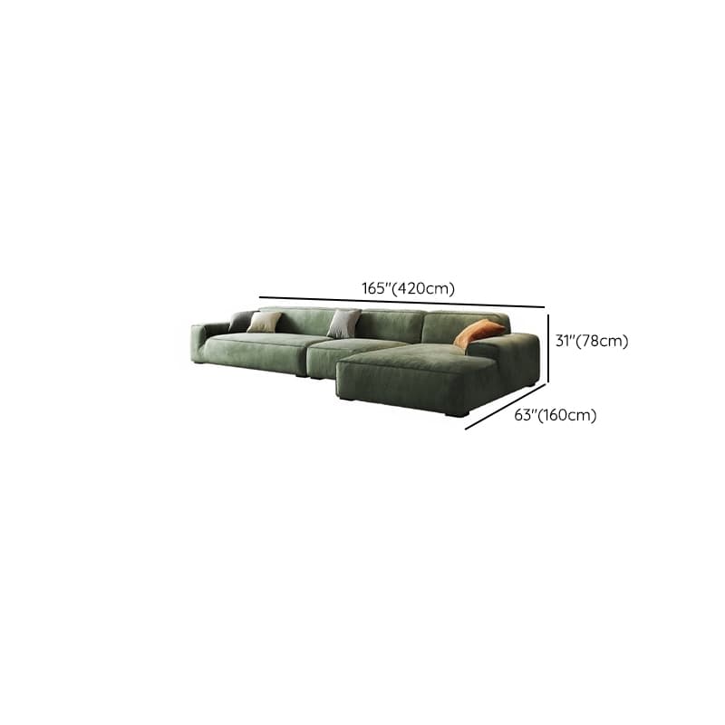 Living Room Use L-Shape/Straight Pine Green Right Hand Facing/Horizontal Sofa Chaise/Sofa with Concealed Support thumbnail 26