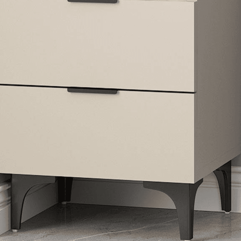 Rectangle Utility Cabinet with Locker, Glass Door, Pull Bars, White/Espresso/Off White Top, Soft Close Drawer, and Light thumbnail 9
