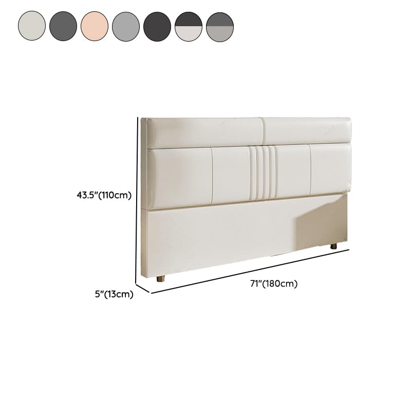 Simplistic Panel Headboard in Pine Wood with Rectangular Shape for King/Queen/Full Bed, Standard Height, Sponge Upholstery, No Distressing thumbnail 14