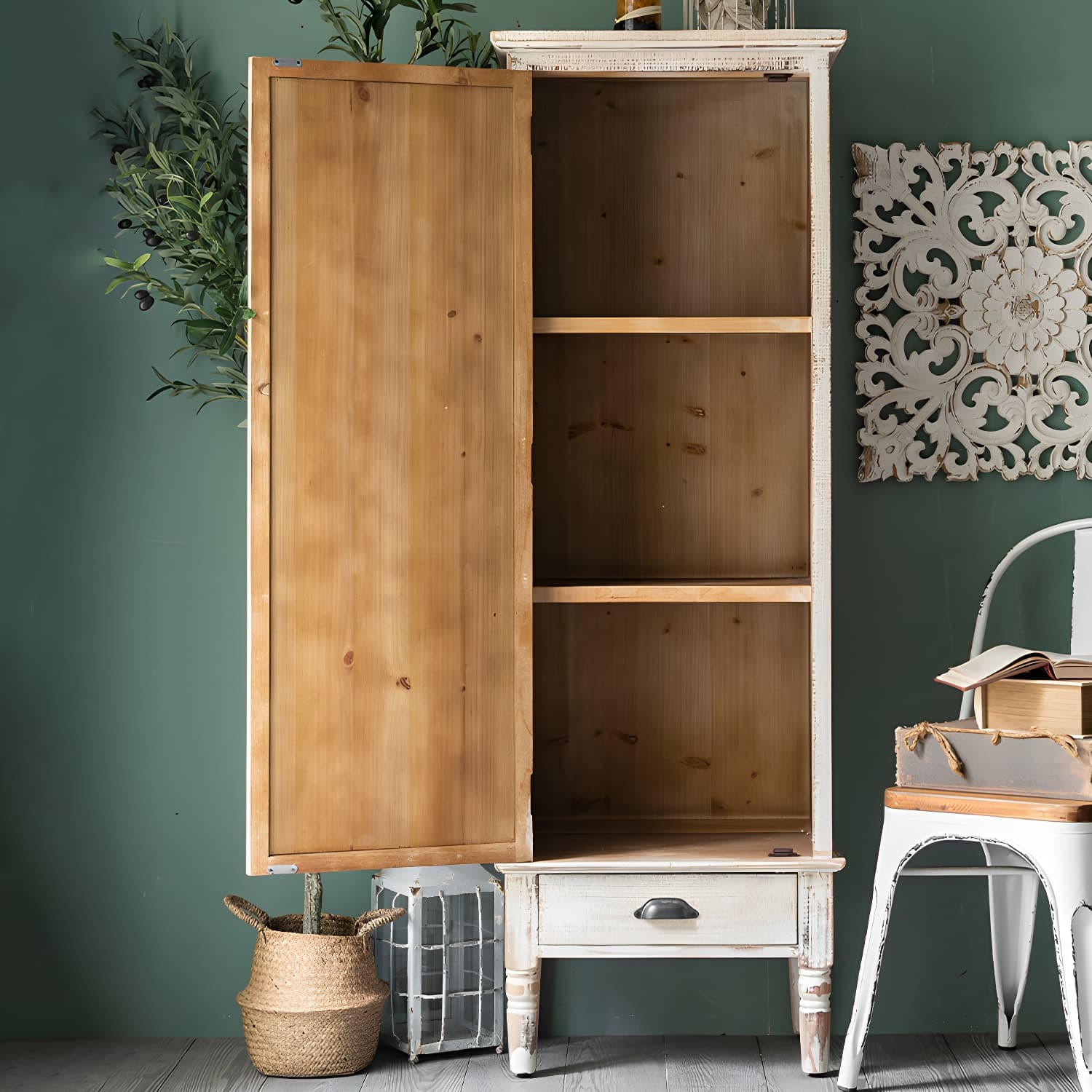 14.2'' Wood Rectangular Traditional Accent Cabinets with Drawers and Cabinet Included thumbnail 10