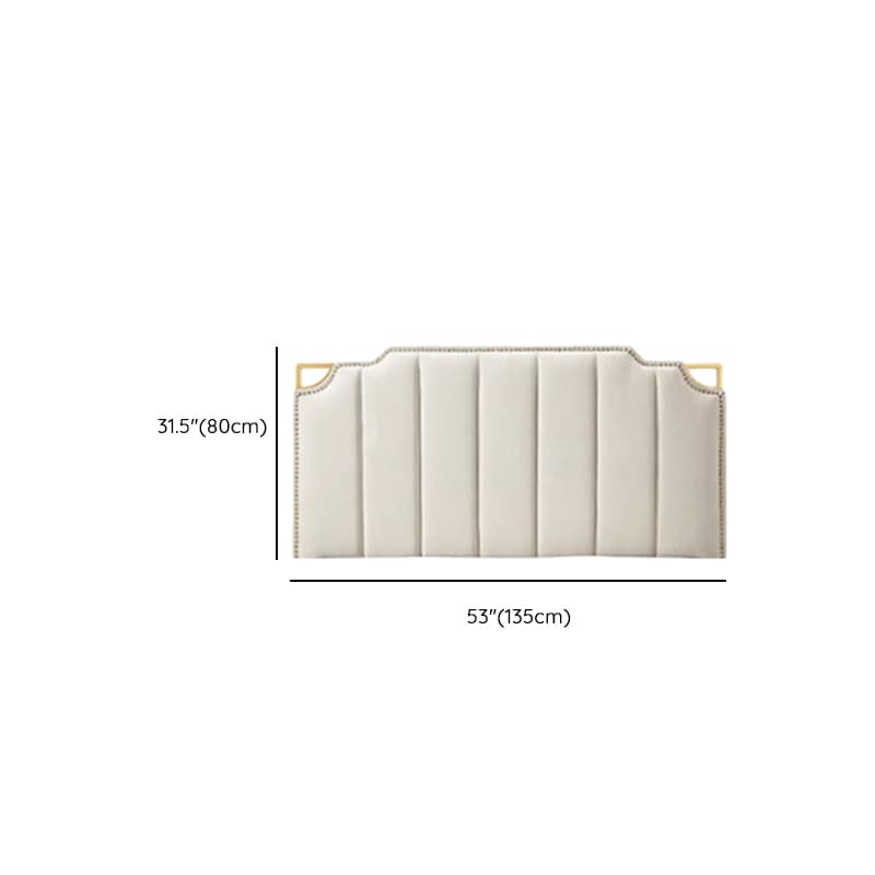 No Distressing Twin XL/Full/Queen Panel Headboard with Nailhead Border, Portman Shape, Sponge Fill, Wall Mounted, Low Height thumbnail 26