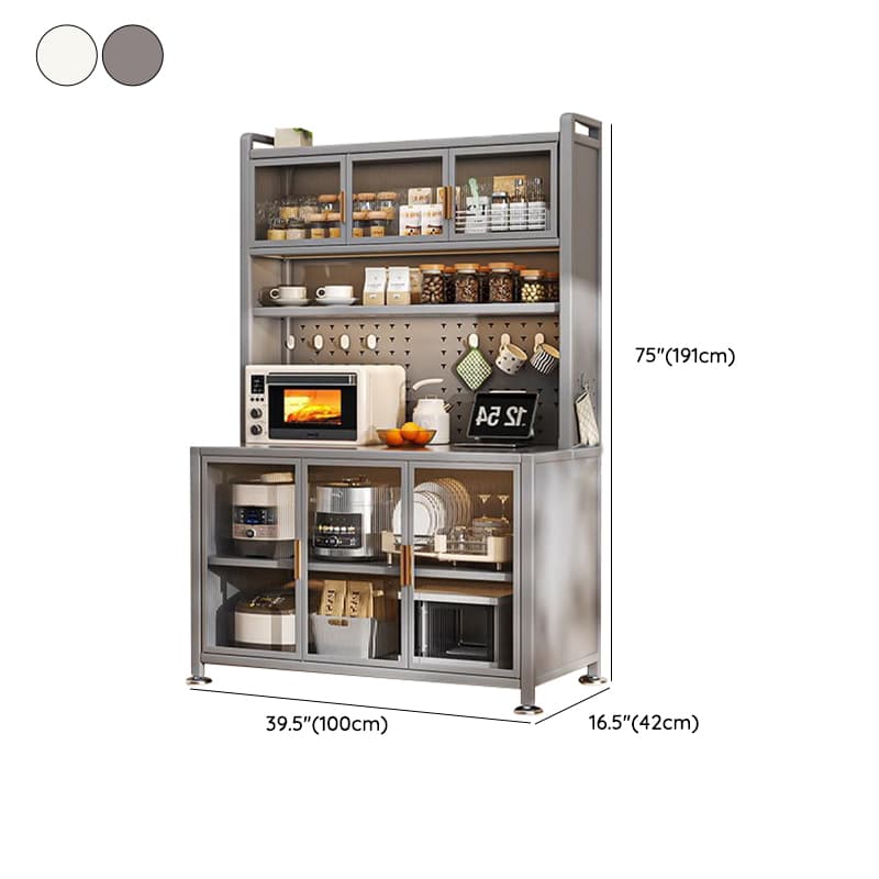 Modern Steel Sideboard Standard-Sized Open Storage Non-Adjustable Shelves thumbnail 16