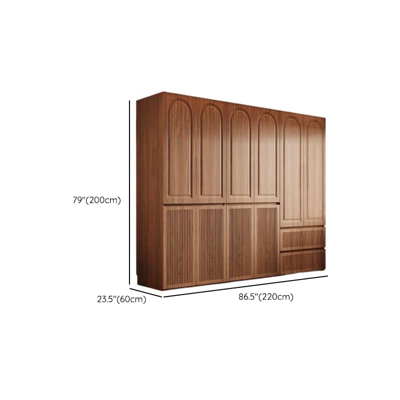 Acorn Minimalist Natural Wood Independent Wardrobe Closet with Soft Close Drawer, Soft Close Door, and Interior Shelves thumbnail 17