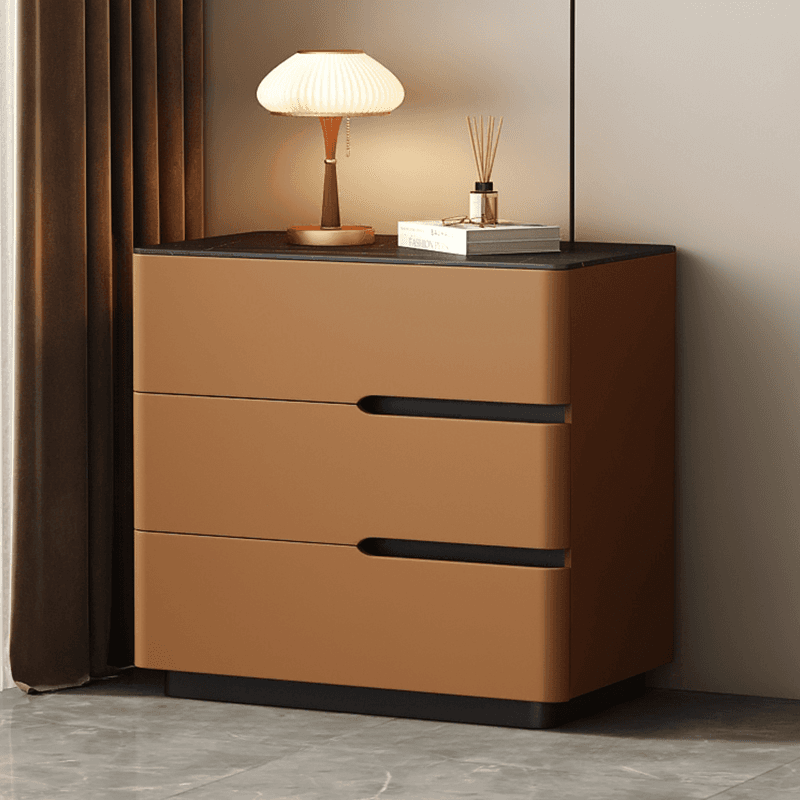 Organic Modern Nightstand With Drawer Organization Featuring Stone Countertop thumbnail 9
