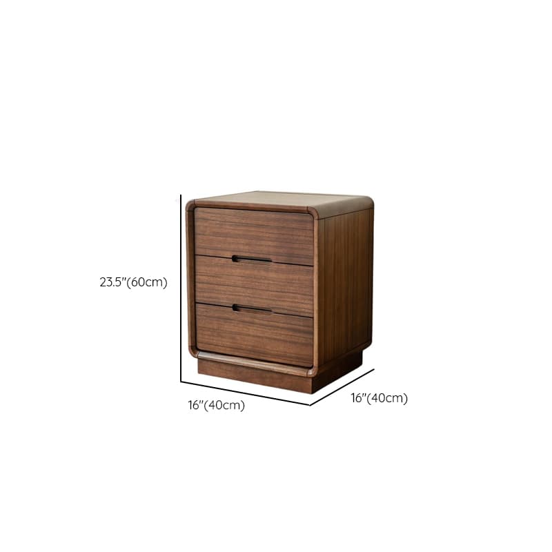 Cocoa Stylish Drawer Storage Nightstand with Walnut Countertop thumbnail 15
