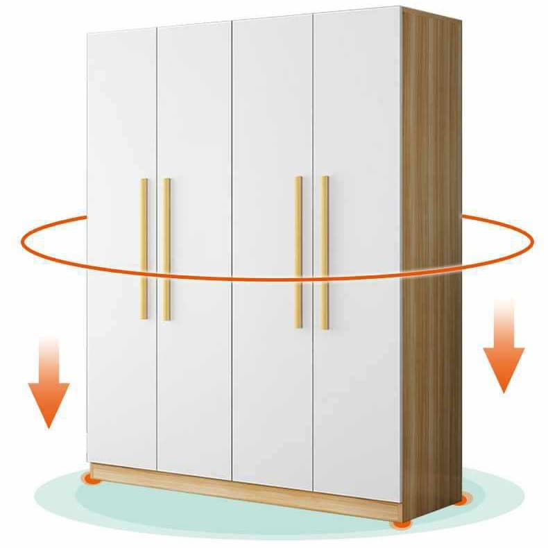 Modern Manufactured Wood Cabinet Armoire with Interior Shelves, Clothing Rod and Soft Close Door thumbnail 5