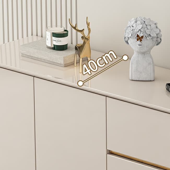 Elegant Wood Buffet with 3 Drawers and Cabinets for Kitchen Storage thumbnail 8