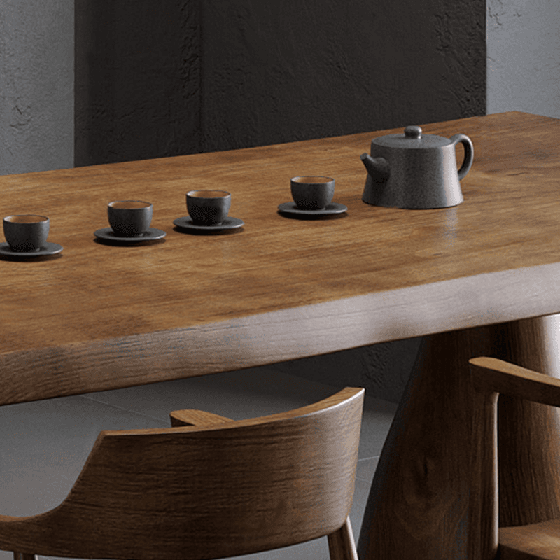 Amber Wood Pine Wood 3-Legged Dining Table Set thumbnail 9