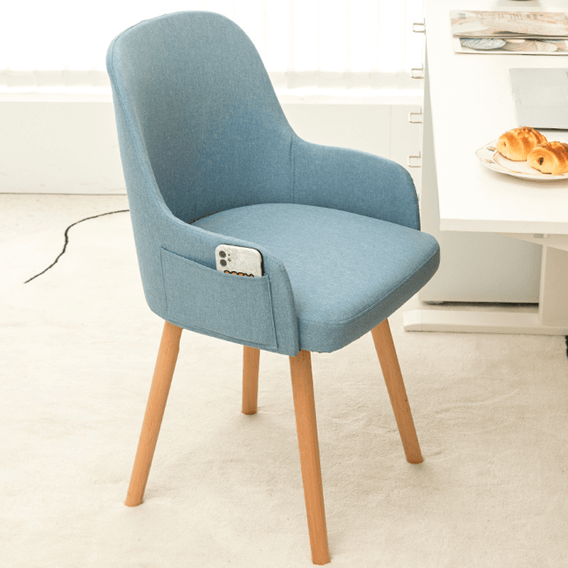 Rotatable/Non-Rotatable Steady Outlined Upholstered Arm Chair for Dinette with Solid Back and Foot Pads in a Modish Style thumbnail 10