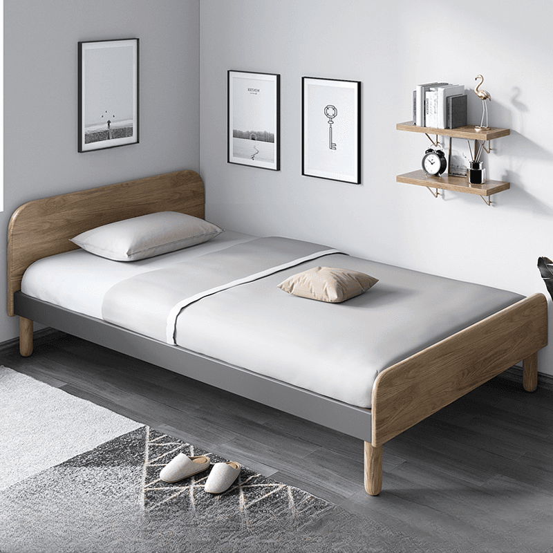 Solid Color Storage Included Panel Bed with 3 Storage Boxes and Panel Headboard thumbnail 1