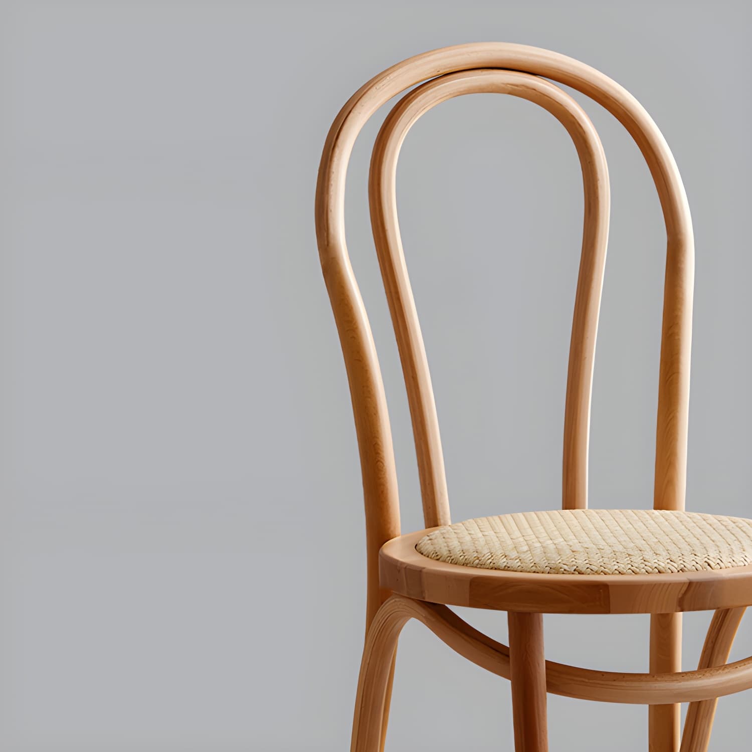 Modern Open Back Side Chair with Beech Wood Legs for Kitchen & Dining - Non-Upholstered thumbnail 19