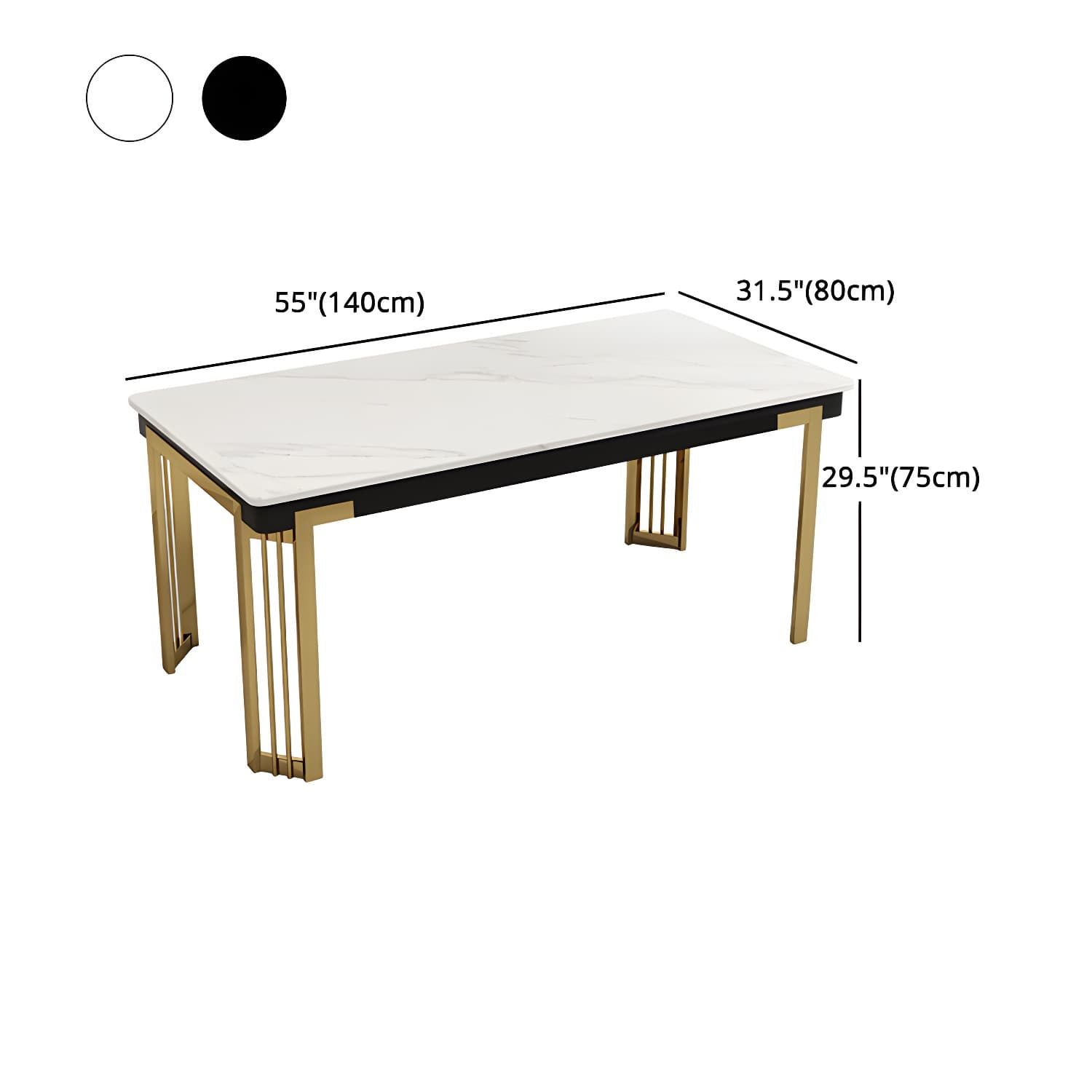 Modern 1/2/7/9 Pieces Dining Set Marble Dining Furniture Set /Separate Items thumbnail 14