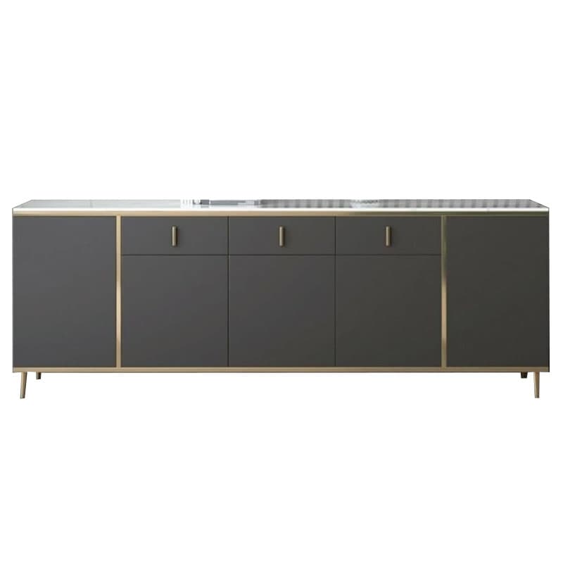 Modern Stone Buffet Sideboard with Doors and Drawers for Living Room - image 8