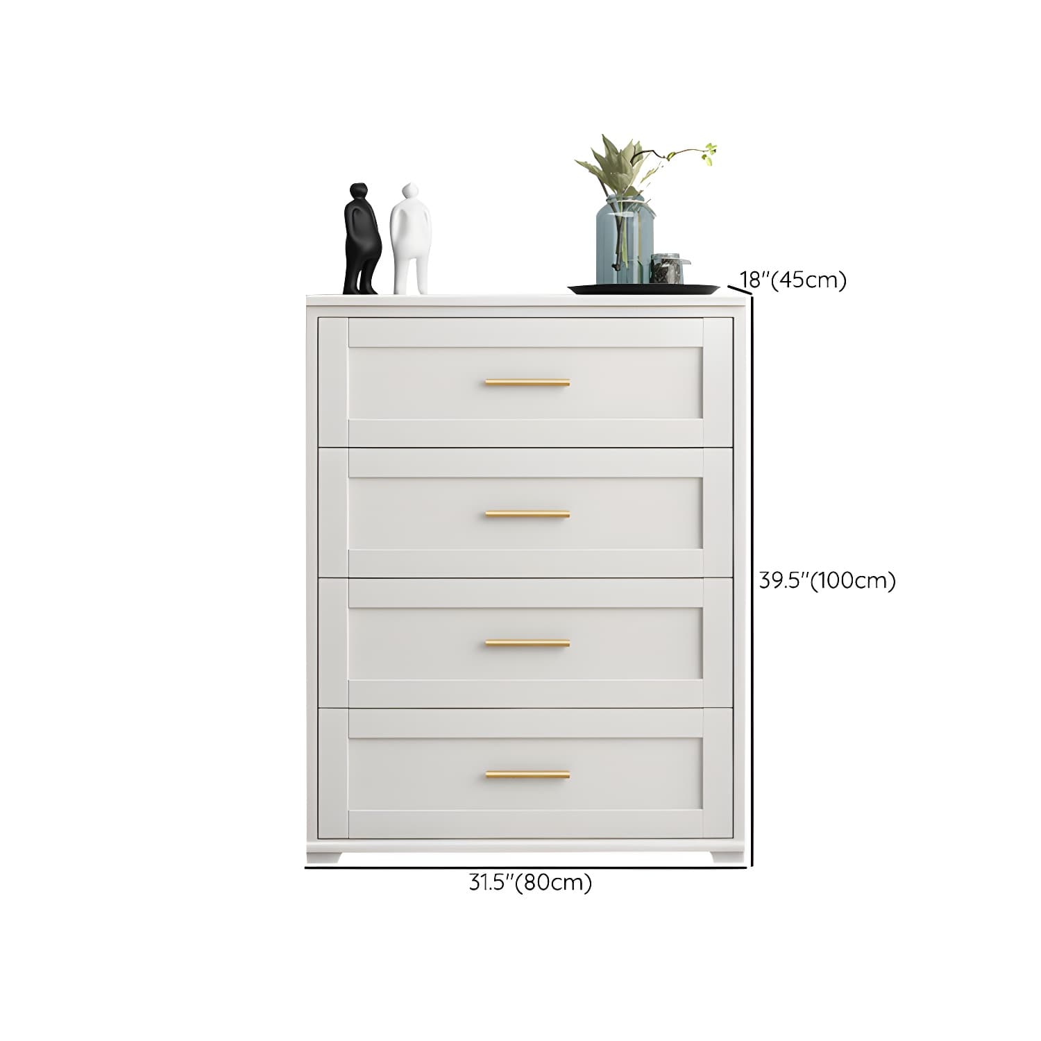 17.55-inch Width Solid Wood Storage Chest Classic Glam Storage Chest Dresser thumbnail 16