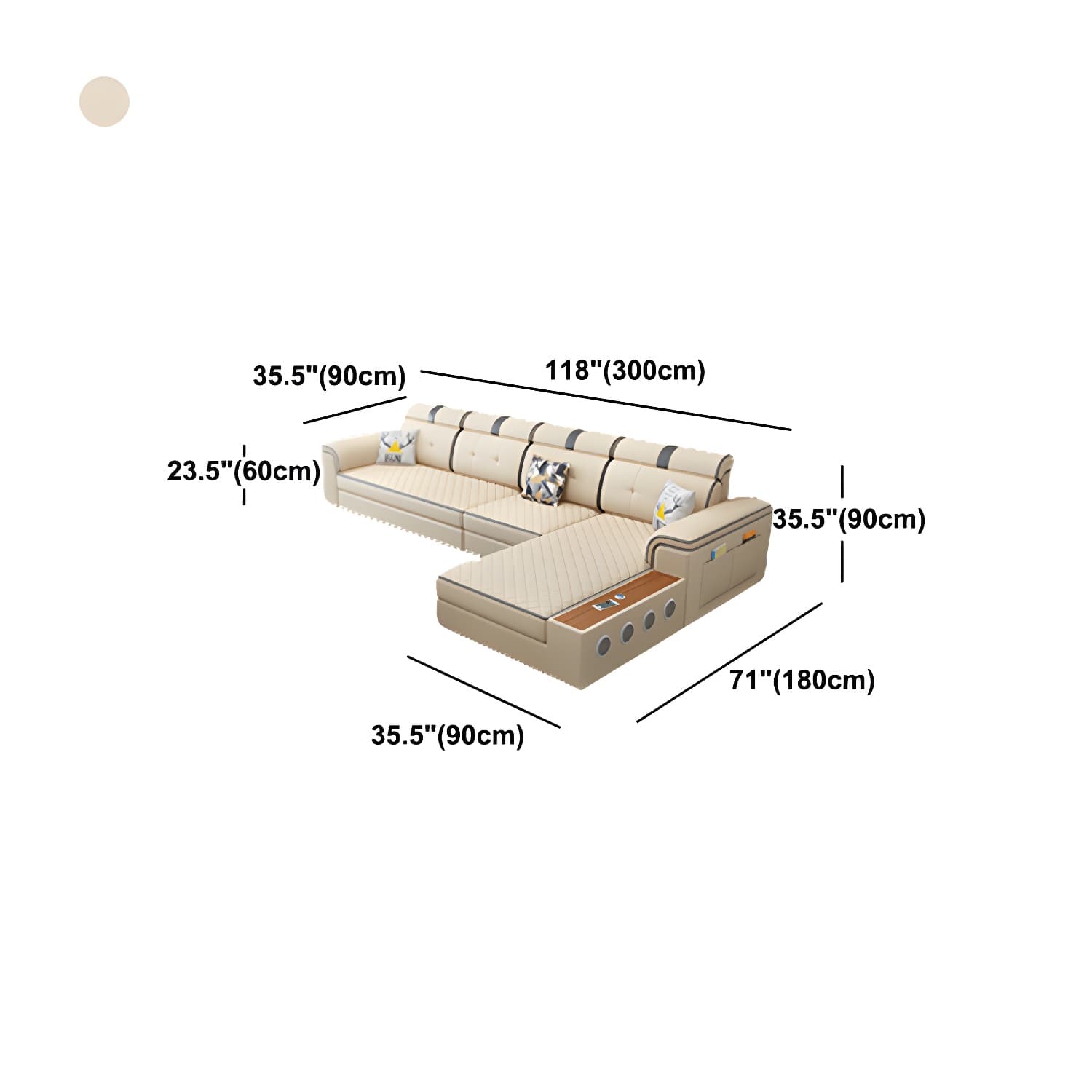 Modern Faux Leather Sofa Stain-Resistant Pillow Top Arm Furniture Sectionals thumbnail 17