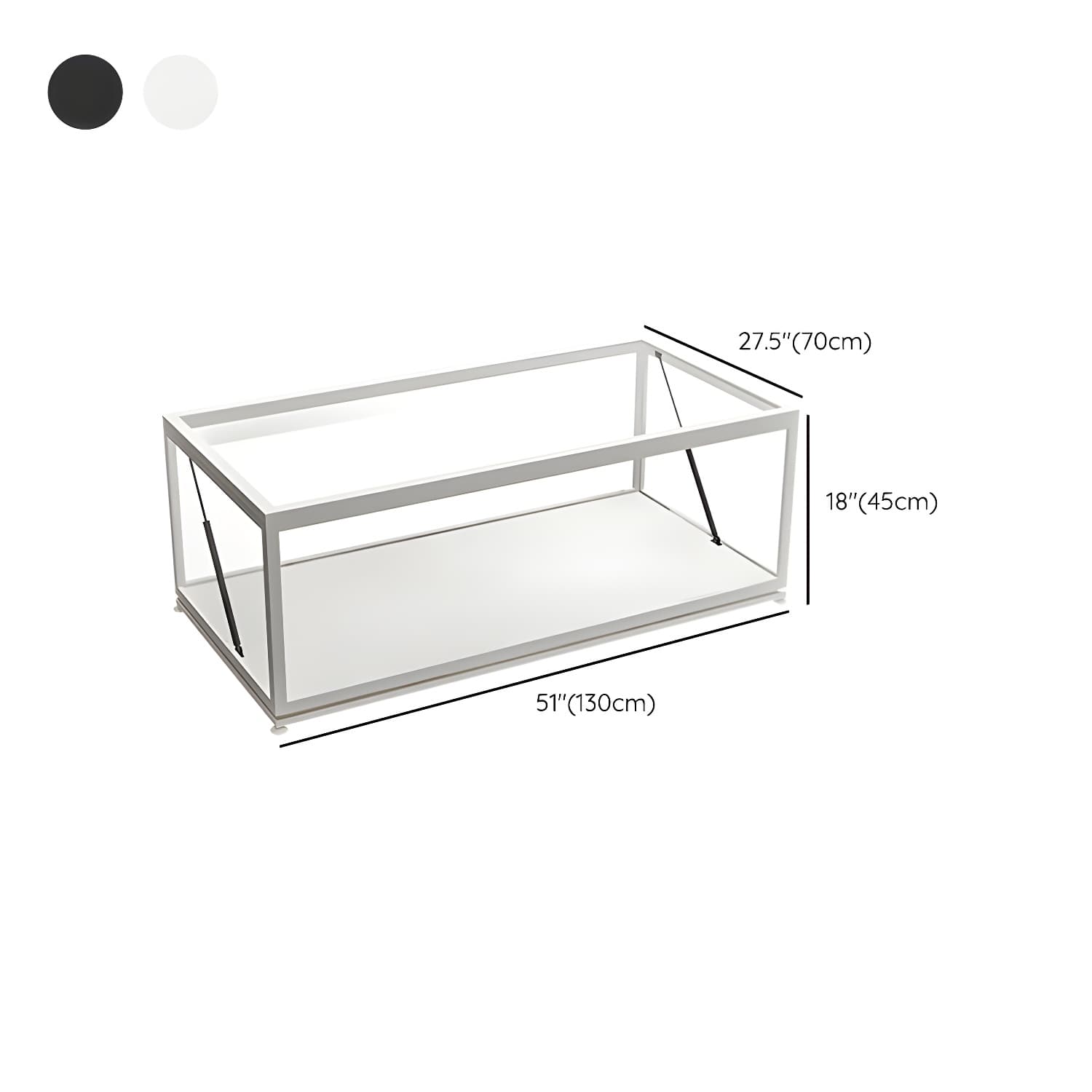 Rectangle Glass Top Coffee Cocktail Table Tranparent Contemporary with Metal Base thumbnail 20
