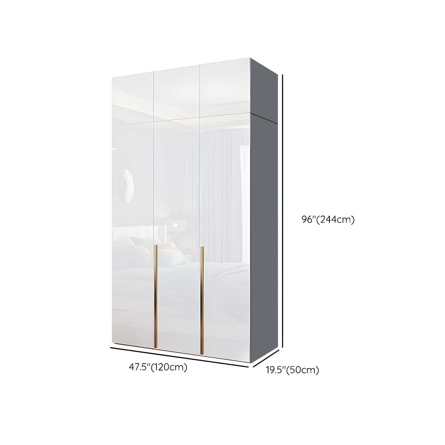 Bedroom Soft Close Doors Armoire Modern Style Wooden Wardrobe Cabinet thumbnail 21