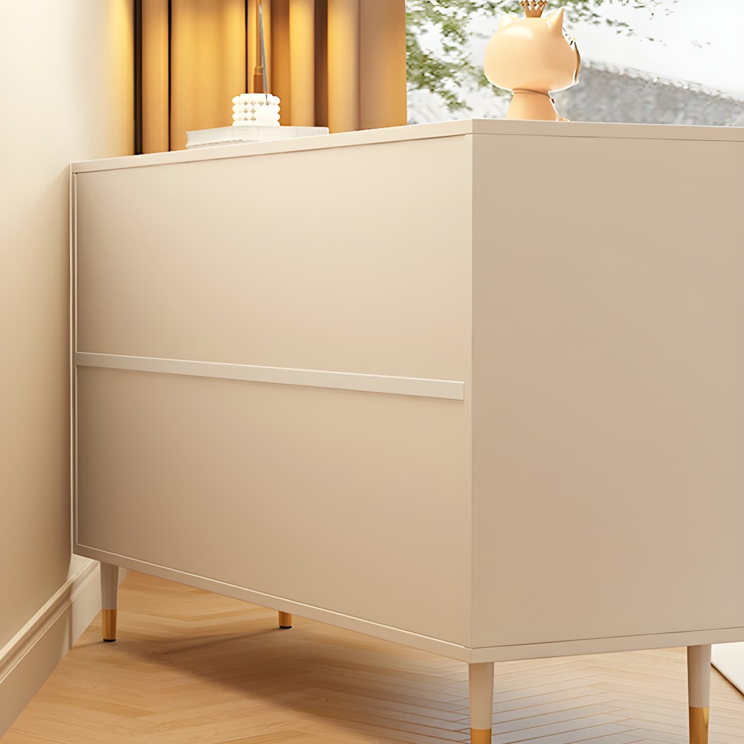 Stylish Wood Double Dresser with Soft Close Drawers - Organize Your Bedroom in Style - image 9