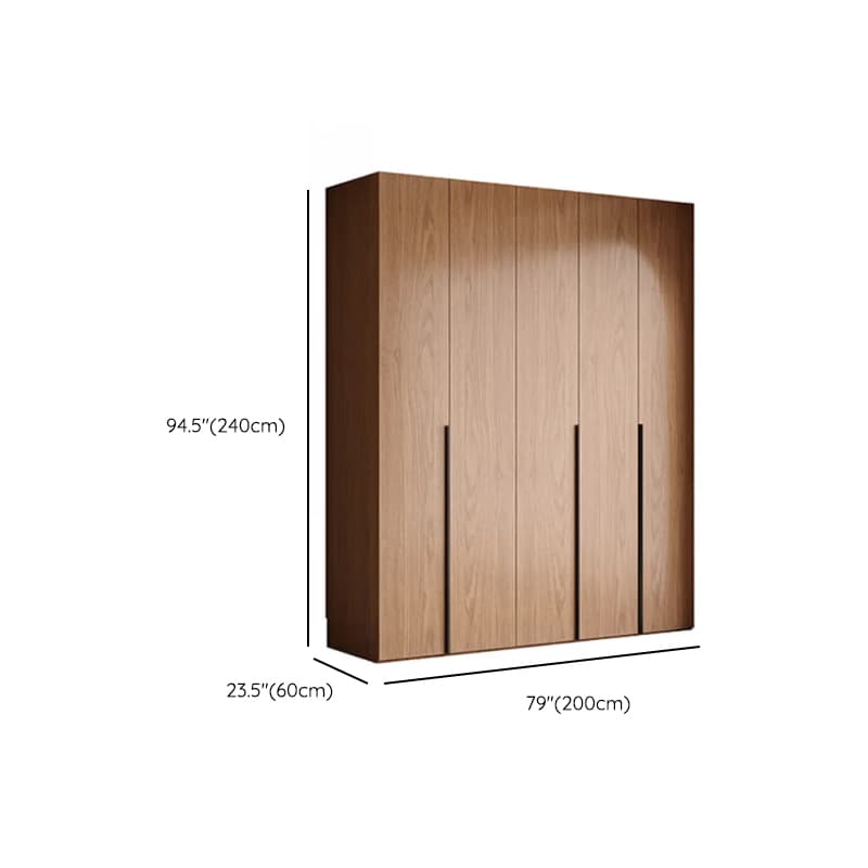Cocoa Art Deco Self-supporting Cabinet Armoire with Soft Close Drawer, Interior Shelves, and Hanging Rod thumbnail 19