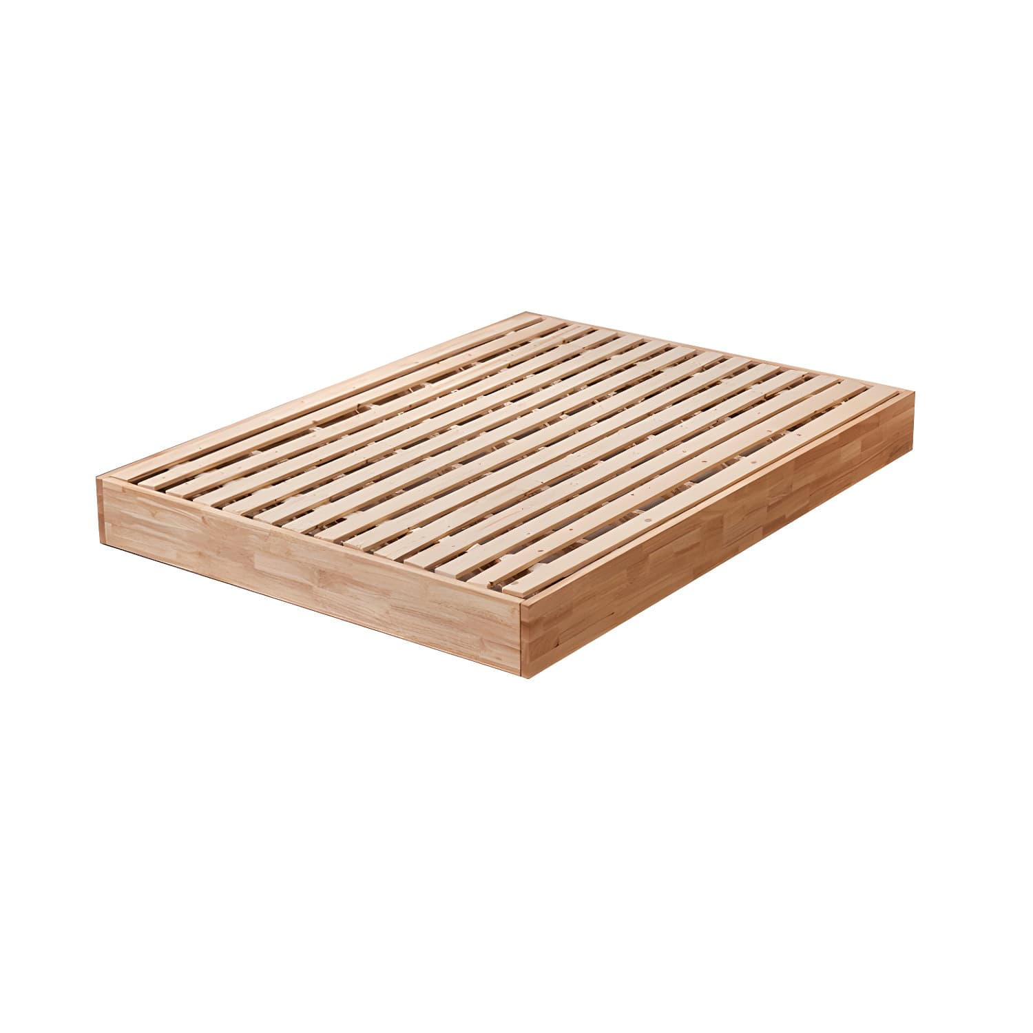 Natural Wood Platform Bed Frame Nordic 7.87-In High Wire-Grid Bed Frame thumbnail 5