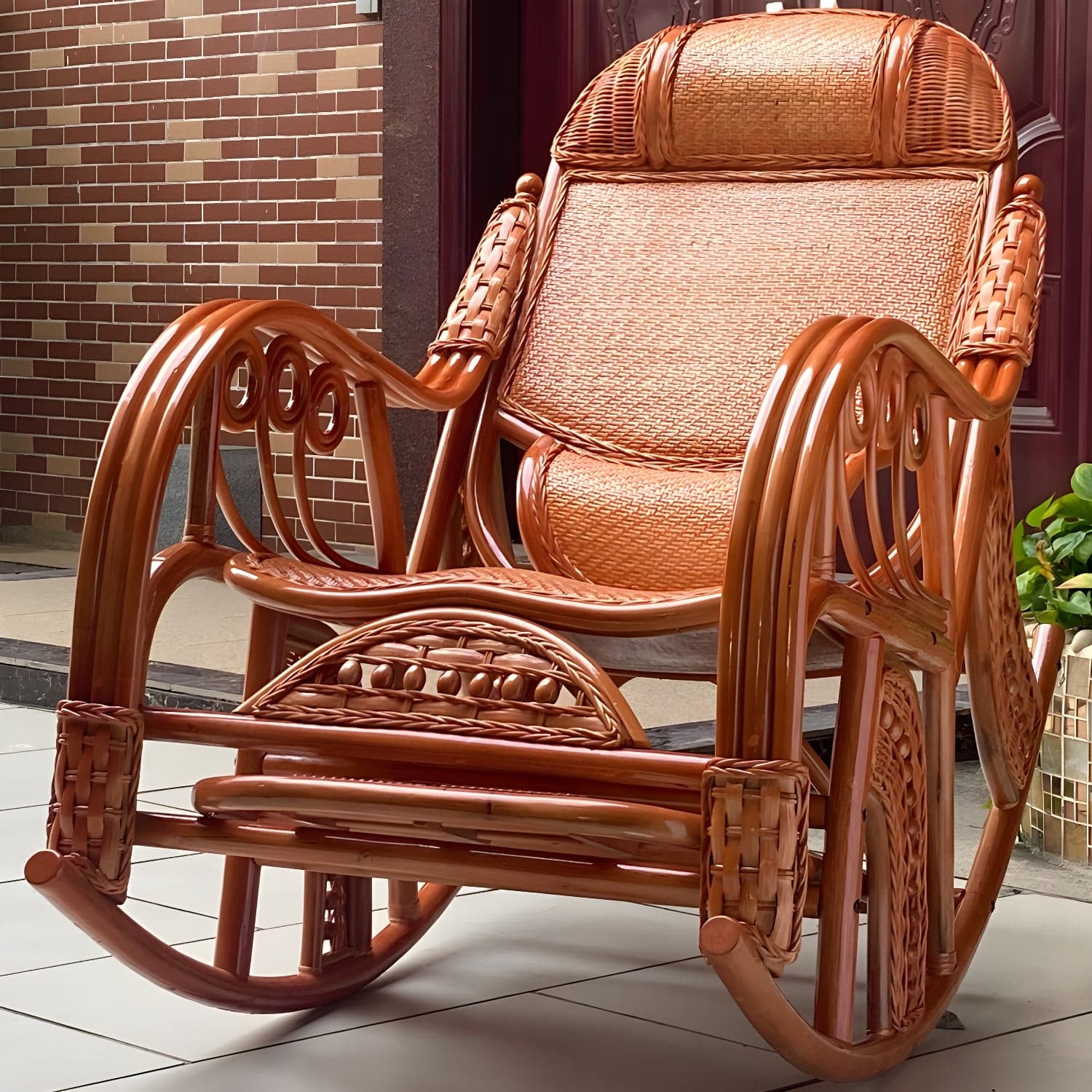 Traditional Recliner Chair Rattan/Wicker Recliner Chair for Living Room - image 1