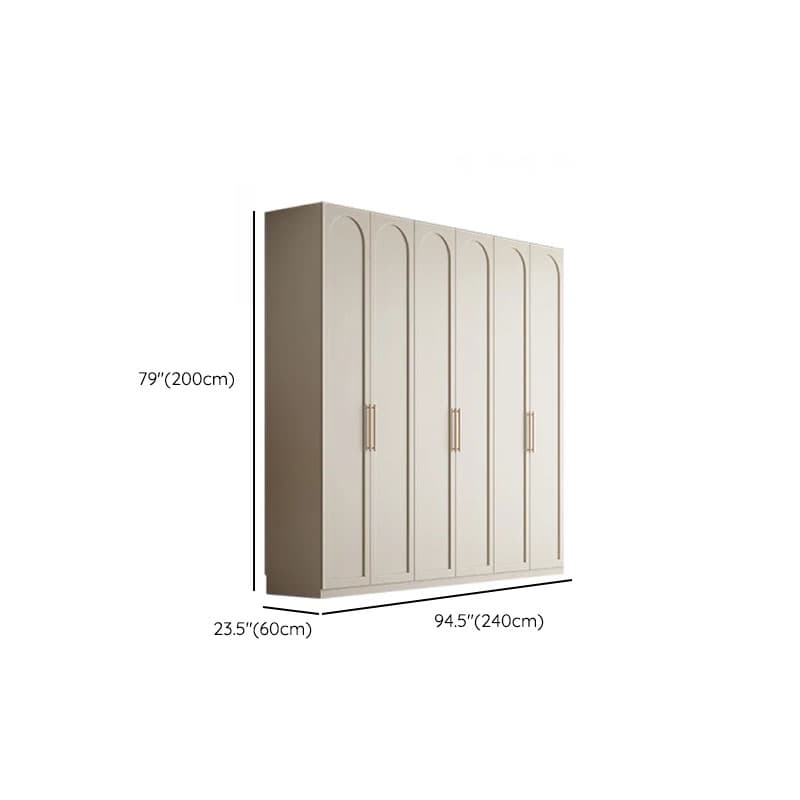 White Casual Manufactured Wood Independent Armoire Cabinet with Compartments, Soft Close Door, and Interior Shelves thumbnail 15