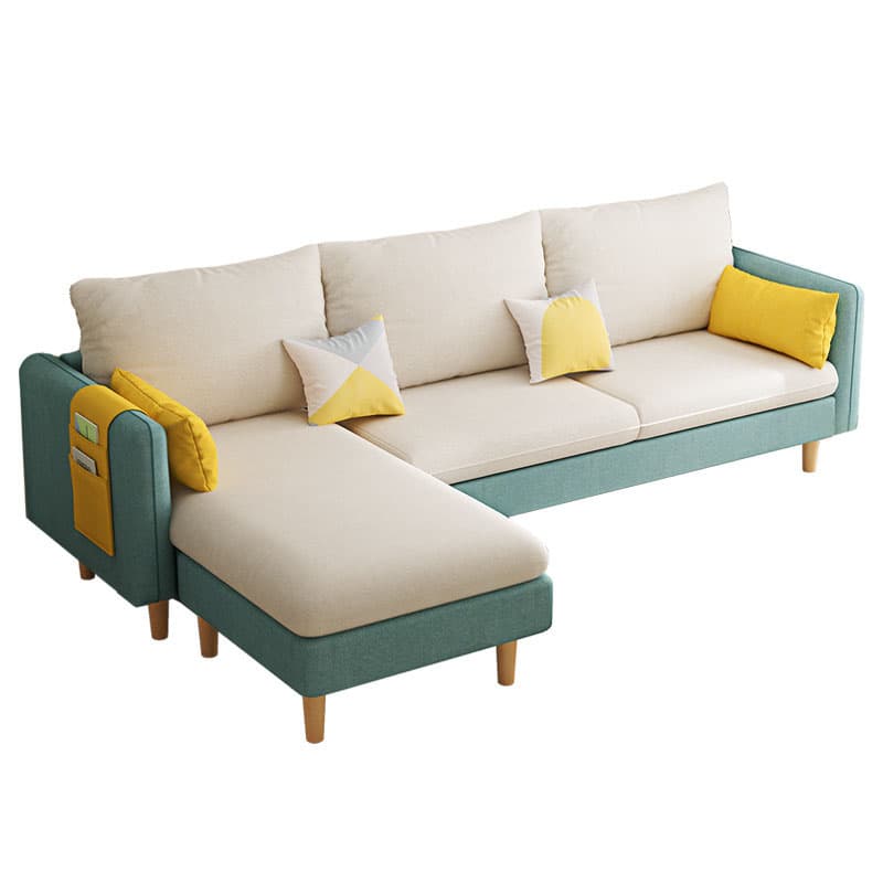 Modern Simple Style L-Shape Natural Wood Reversible Corner Sectional for Living Space thumbnail 17