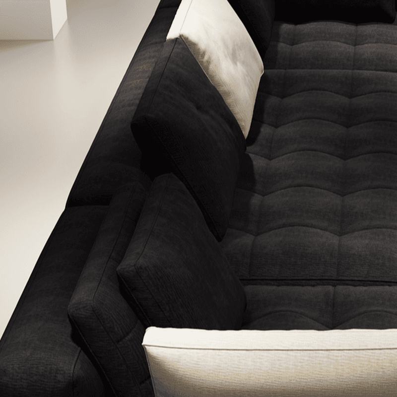 L-Shape Corner Sectional in Dark with Button-tufted Upholstery thumbnail 5