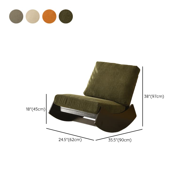 Dove Grey/Amber Color Modish Rocking Seat Upholstered and Scratch-proof Stationary with Spindle Back and Rear thumbnail 21
