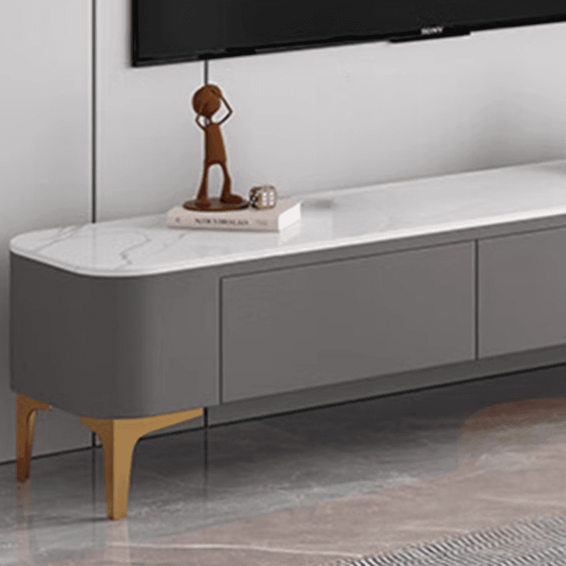 Modish Vitreous TV Stand with 3 Drawers for Sitting Room thumbnail 10