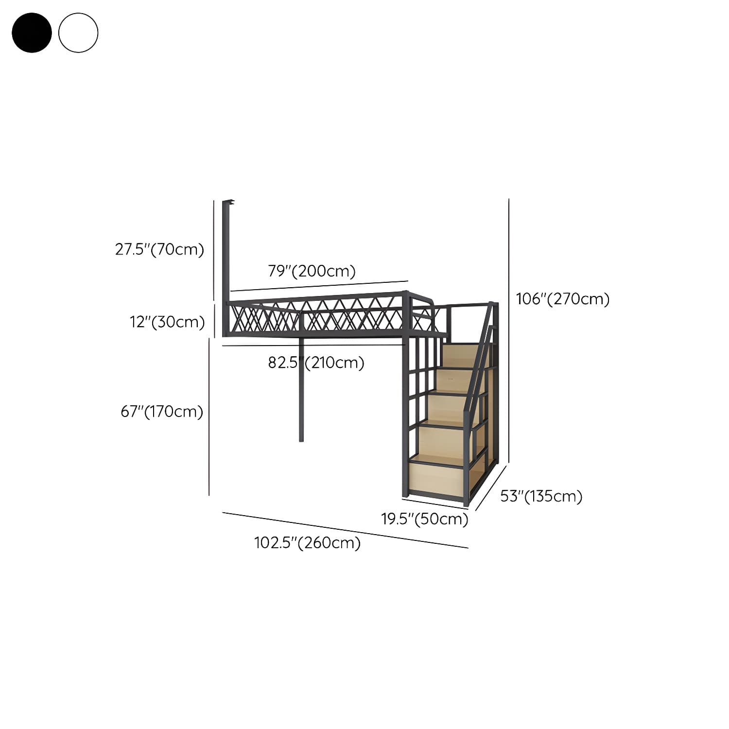 Modern Wood/Metal Bed with Light Wood Tone & Tall Clearance Storage Cabinets thumbnail 19