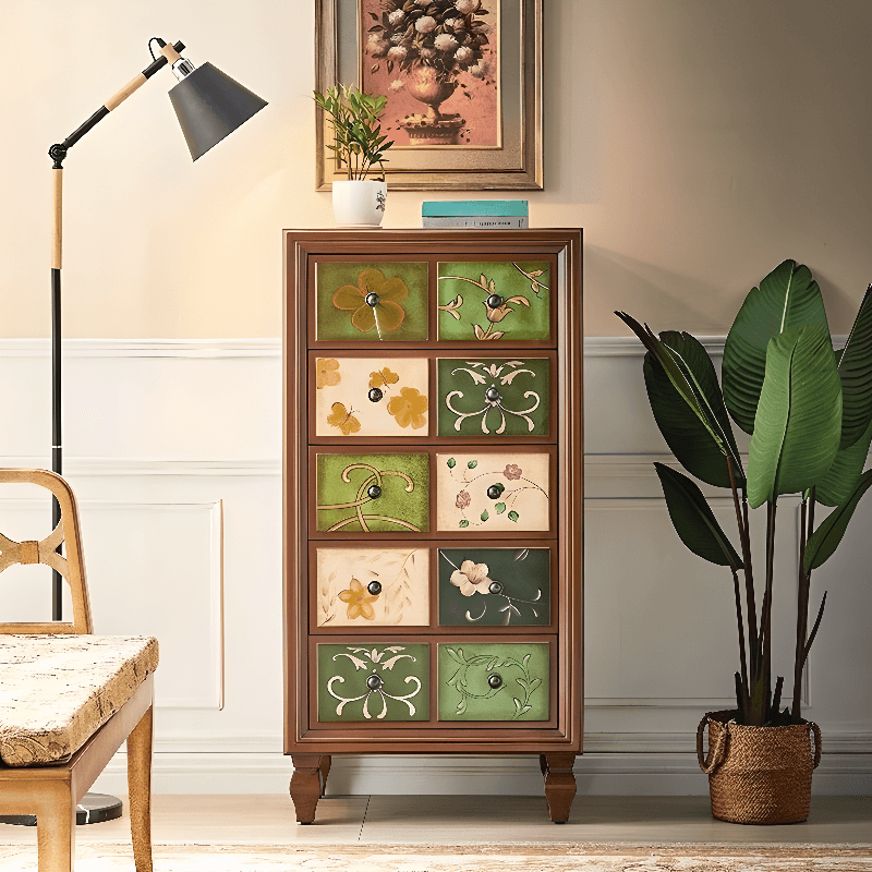 Modern Simple Style 3 Tiers/5 Tiers/4 Tiers Bachelor Chest/Console Dresser/Semainier in Solid+Manufactured Wood, Dyed Finish thumbnail 6
