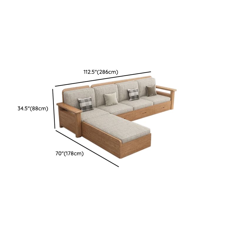 Versatile Straight/L-Shape Sofa/Sofa Recliner in Cotton for 5/Seats 2/1-seater with Drawer Storage and Horizontal/Left Orientation thumbnail 17