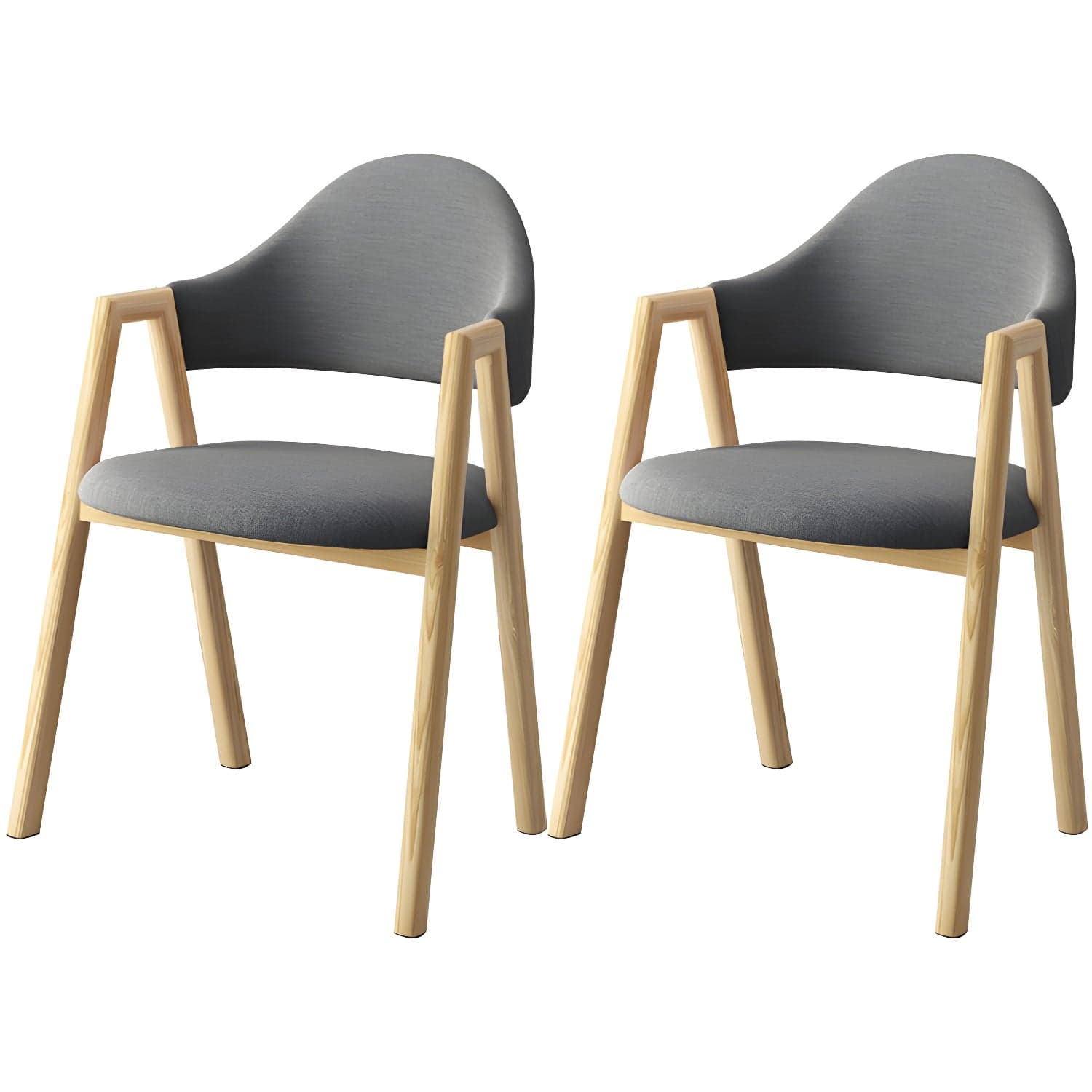 Scandinavian Study Room Metal Arm Chair Colorful Open Dining Chair with Natural Legs thumbnail 6