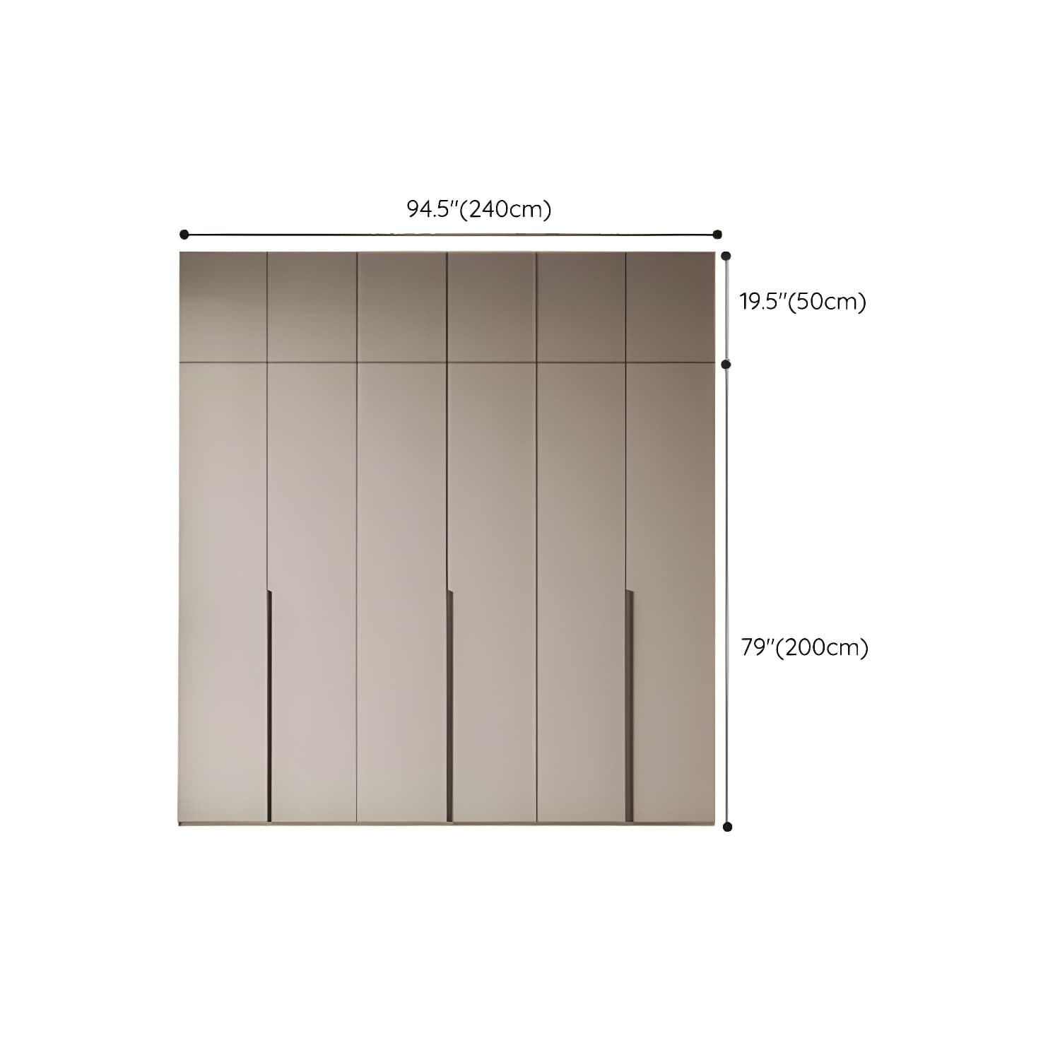 Modern Grey Wood Armoire with Solid Construction and Limited Warranty thumbnail 35